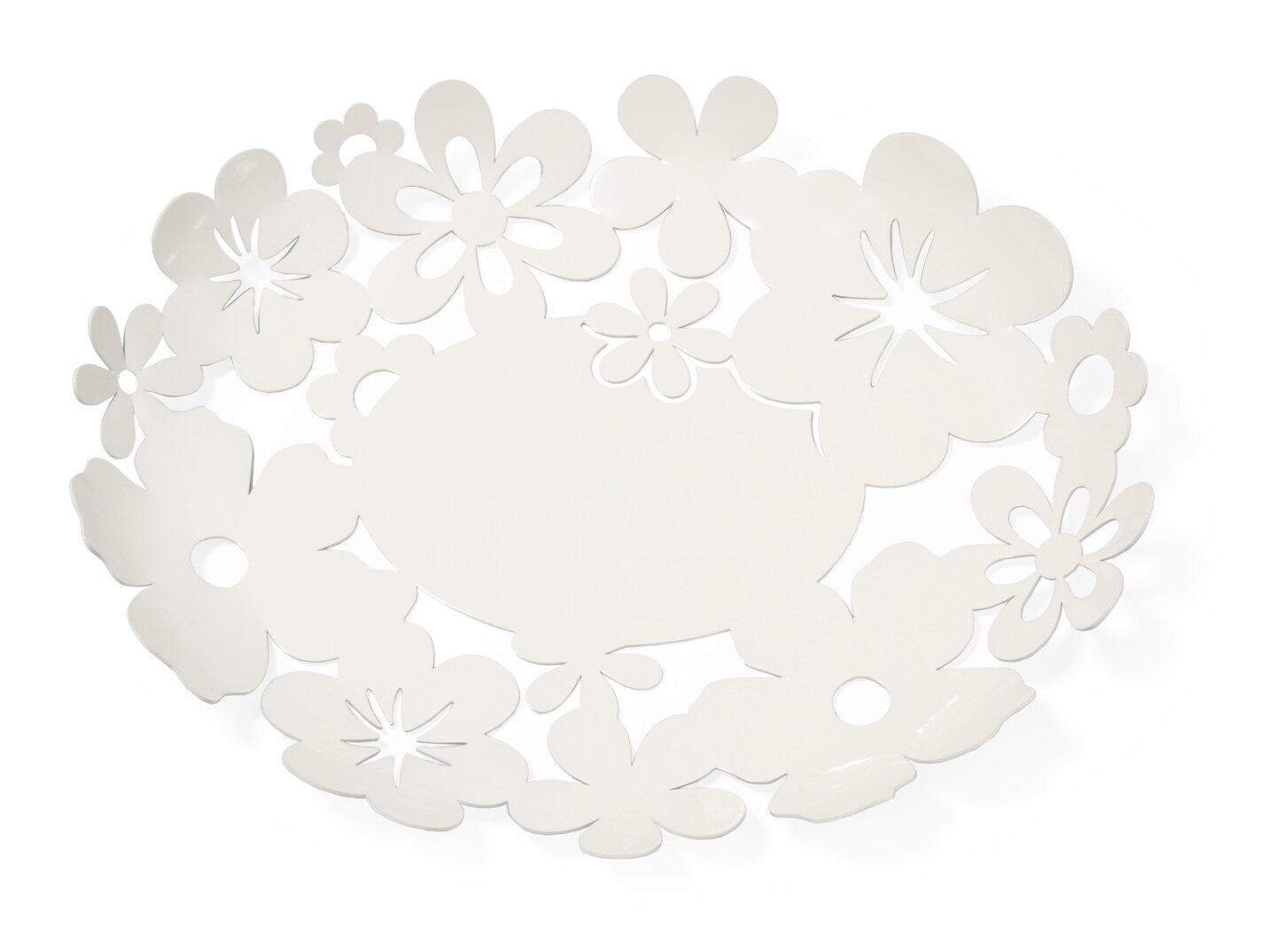 Mango Steam Flower Decorative Metal Centerpiece Plate