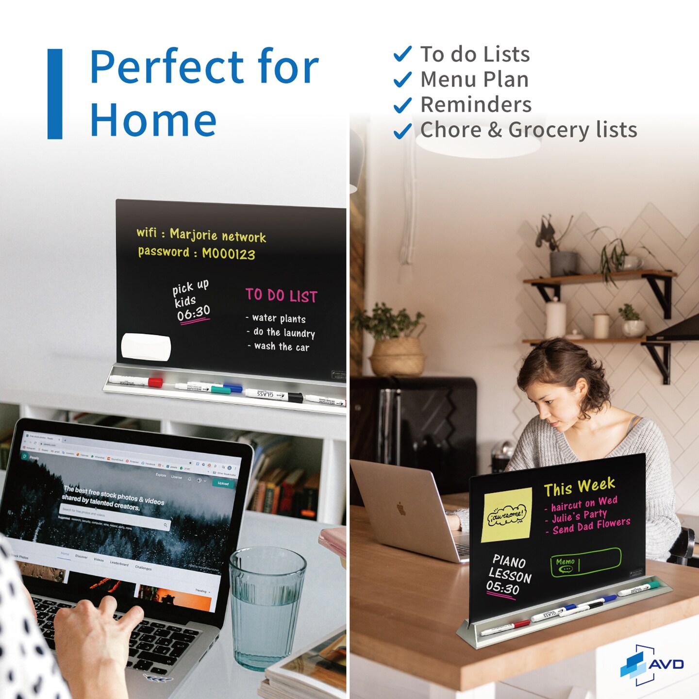 Audio-Visual Direct Magnetic Desktop Memo White Board Planner for Reception & Office