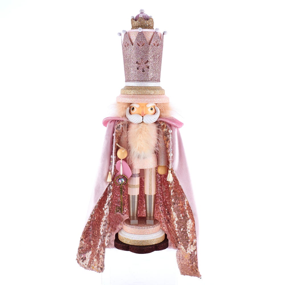 Kurt Adler 19-Inch Hollywood&#x2122; Pink King Nutcracker