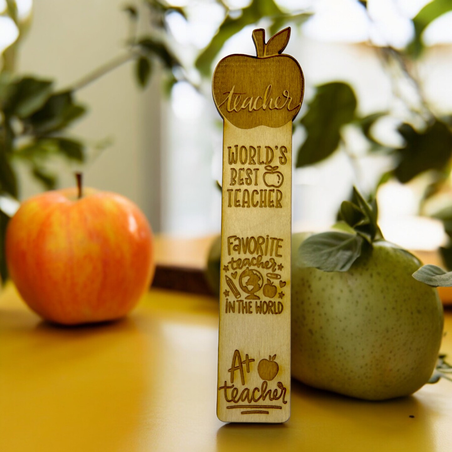 Bookmark - A+ Teacher - Birch wood Bookmark - A+ Teacher - Birch wood