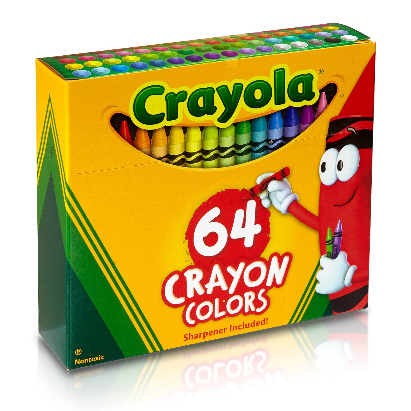 Crayons, Regular Size, 64 Count with Sharpener