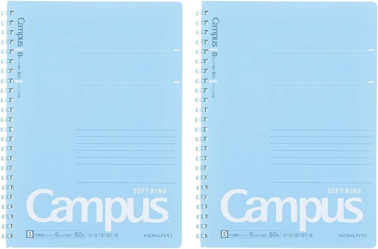 Campus Soft Ring Notebook, A5, B 6Mm Dot Ruled, 29 Lines, 50