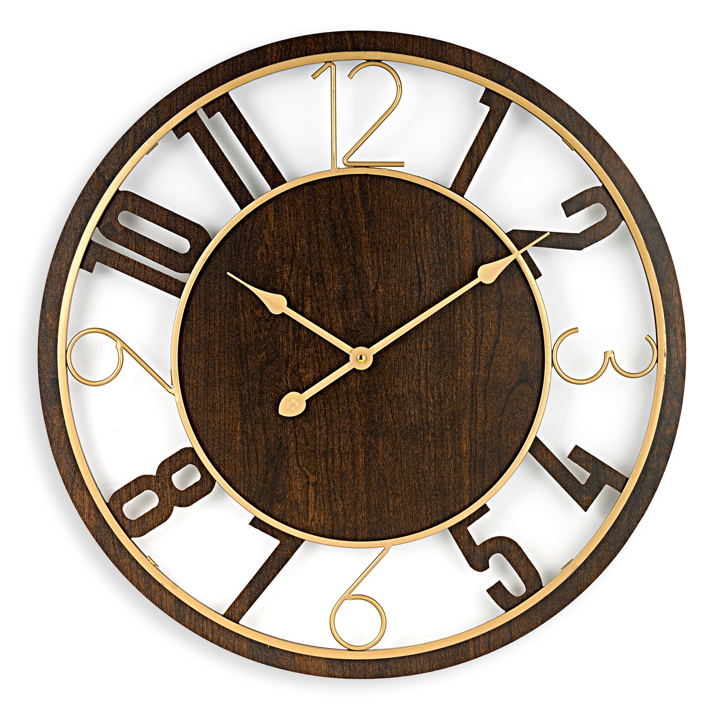 Sorbus Wooden Modern Wall Clock - Large 24-Inch Wall Clock - Battery Operated Analog  for Living Room and Kitchen D&#xE9;cor