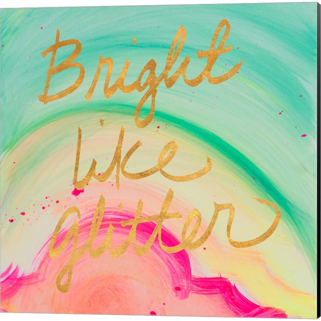 Chic Glitter by Nola James 14&#x22; x 14&#x22; Canvas Wall Art (Set of 2)
