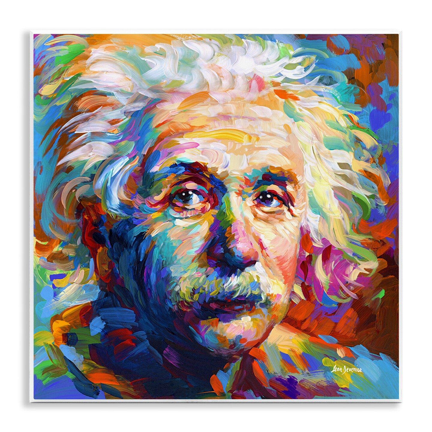 Stupell Industries Abstract Albert Einstein Portrait Wall Plaque Art