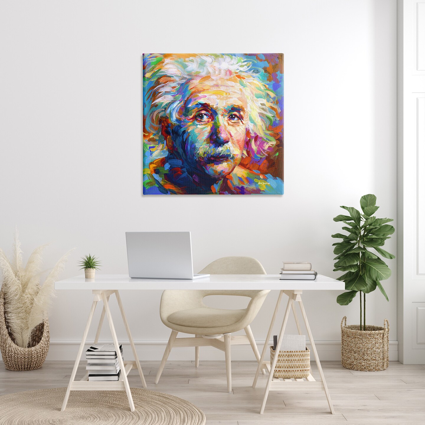 Stupell Industries Abstract Albert Einstein Portrait Canvas Wall Art