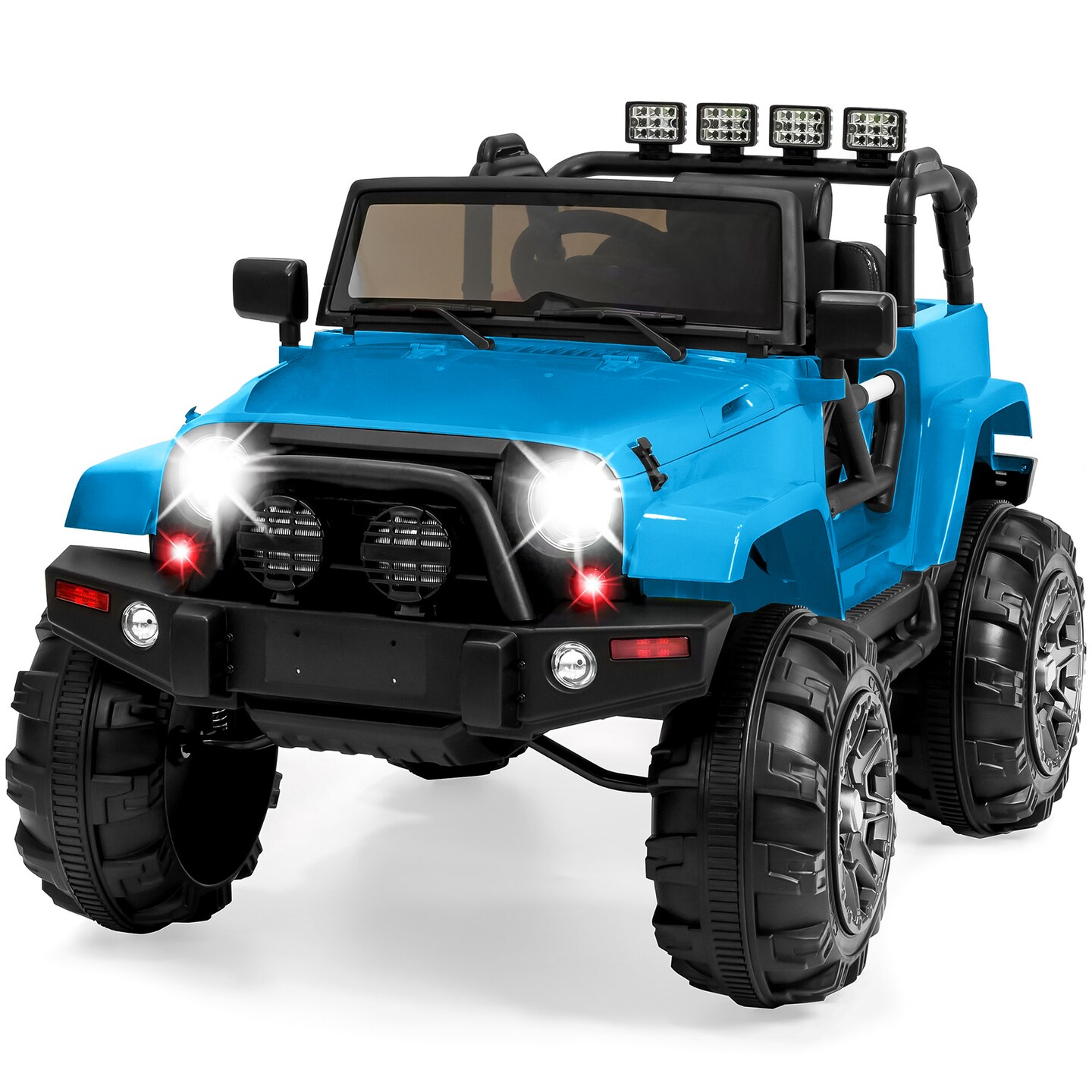 Best Choice Products 12V Kids Ride On Truck Car w Remote Control Spring Suspension Bluetooth LED Lights Michaels