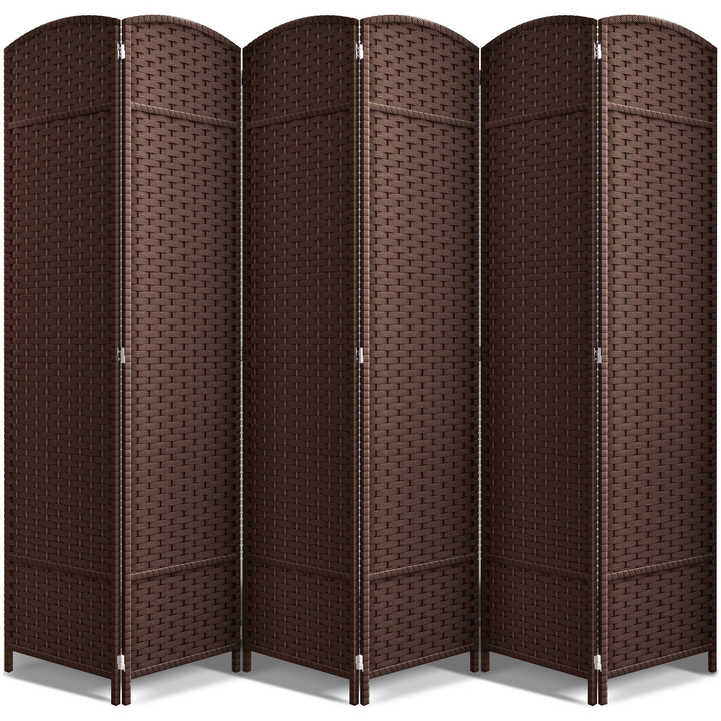 Sorbus 6 Panel Room Divider 6 ft. Tall - Privacy Screen, Extra Wide Double Hinged Panels, Mesh Hand-Woven Design