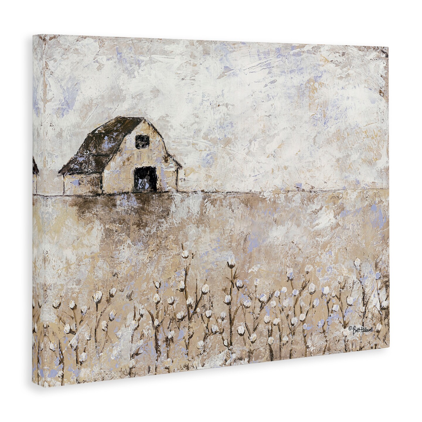 Stupell Industries White Barn Distressed Landscape Canvas Wall Art