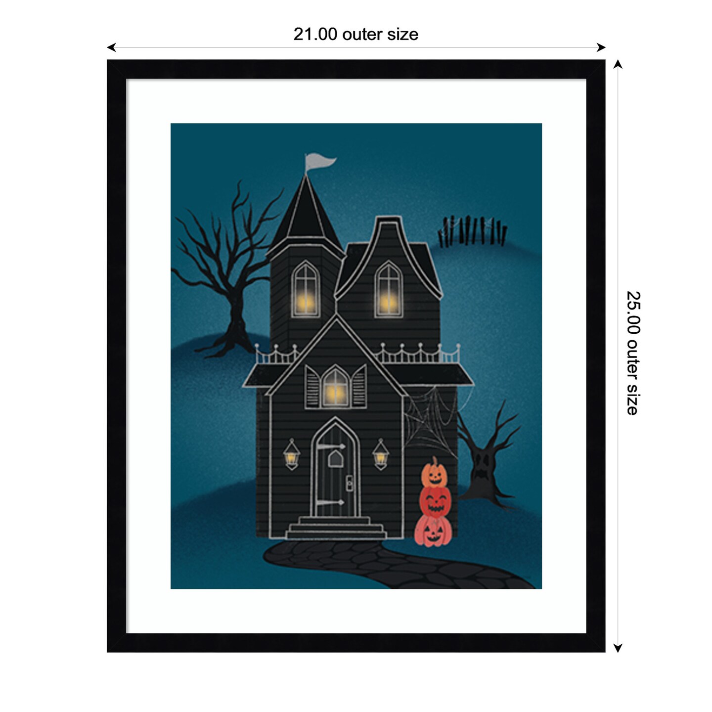 Hometown Halloween II by Softshell Studio Wood Framed Wall Art Print