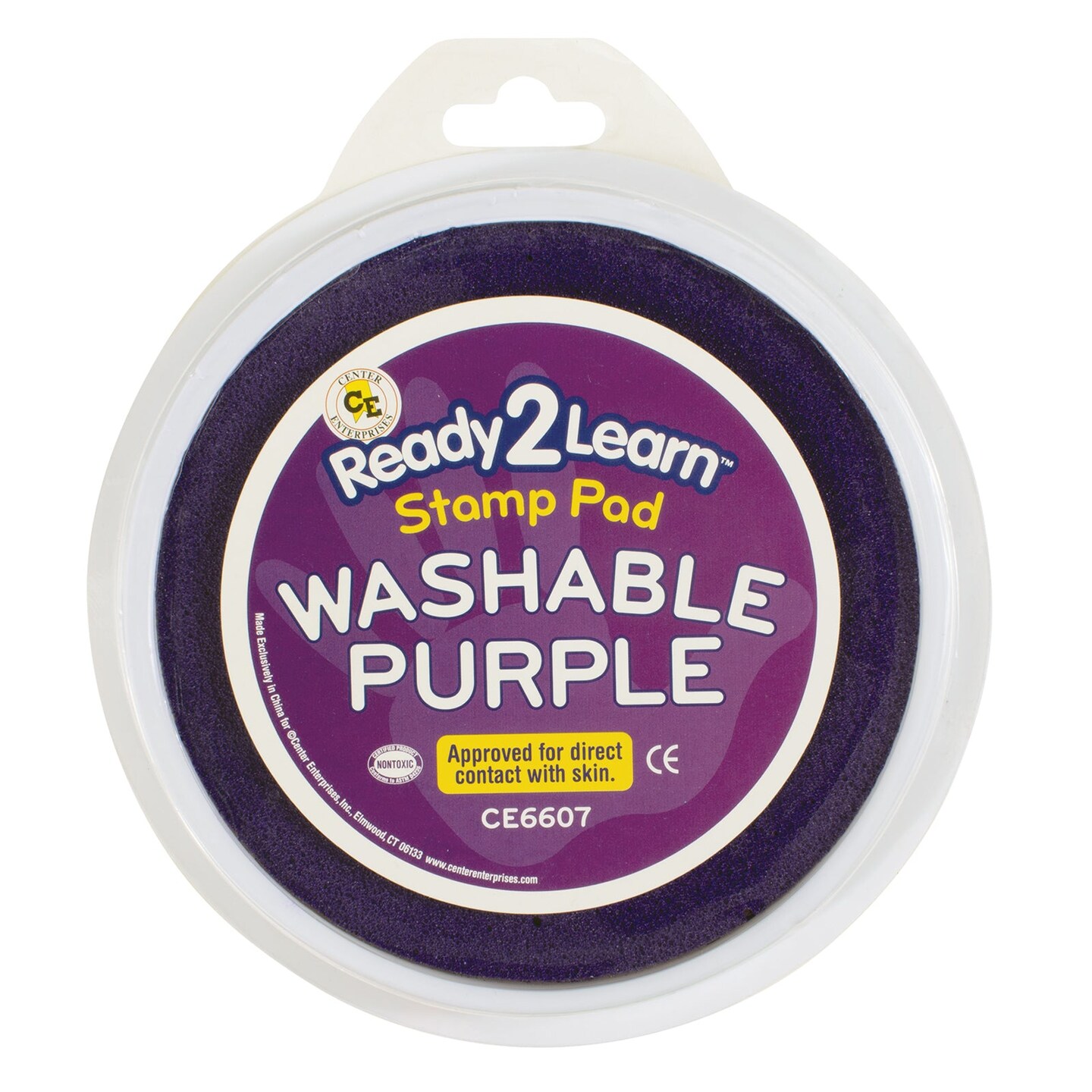 Jumbo Circular Washable Stamp Pad - Purple - 5.75&#x22; dia.