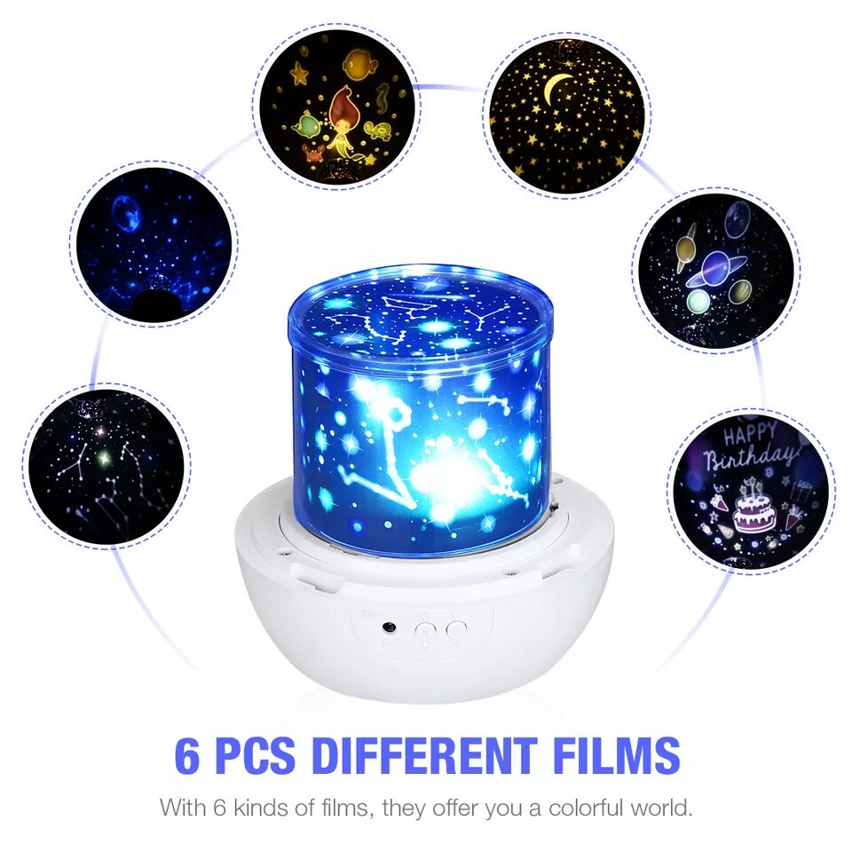 Kitcheniva LED Galaxy Starry Sky Projector Night Light Decor