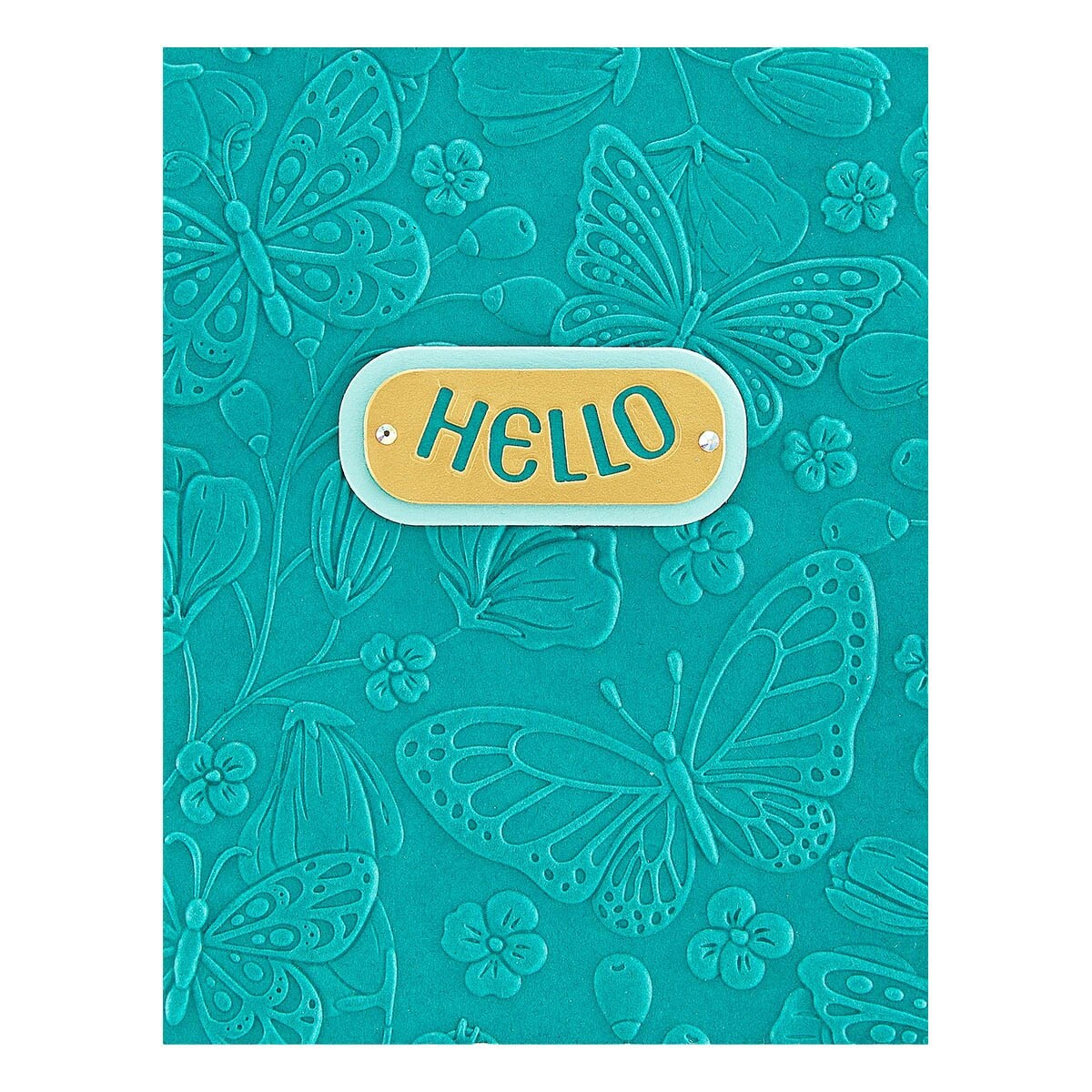 Spellbinders 3D Embossing Folder From The Stylish Ovals-Beautiful Butterflies