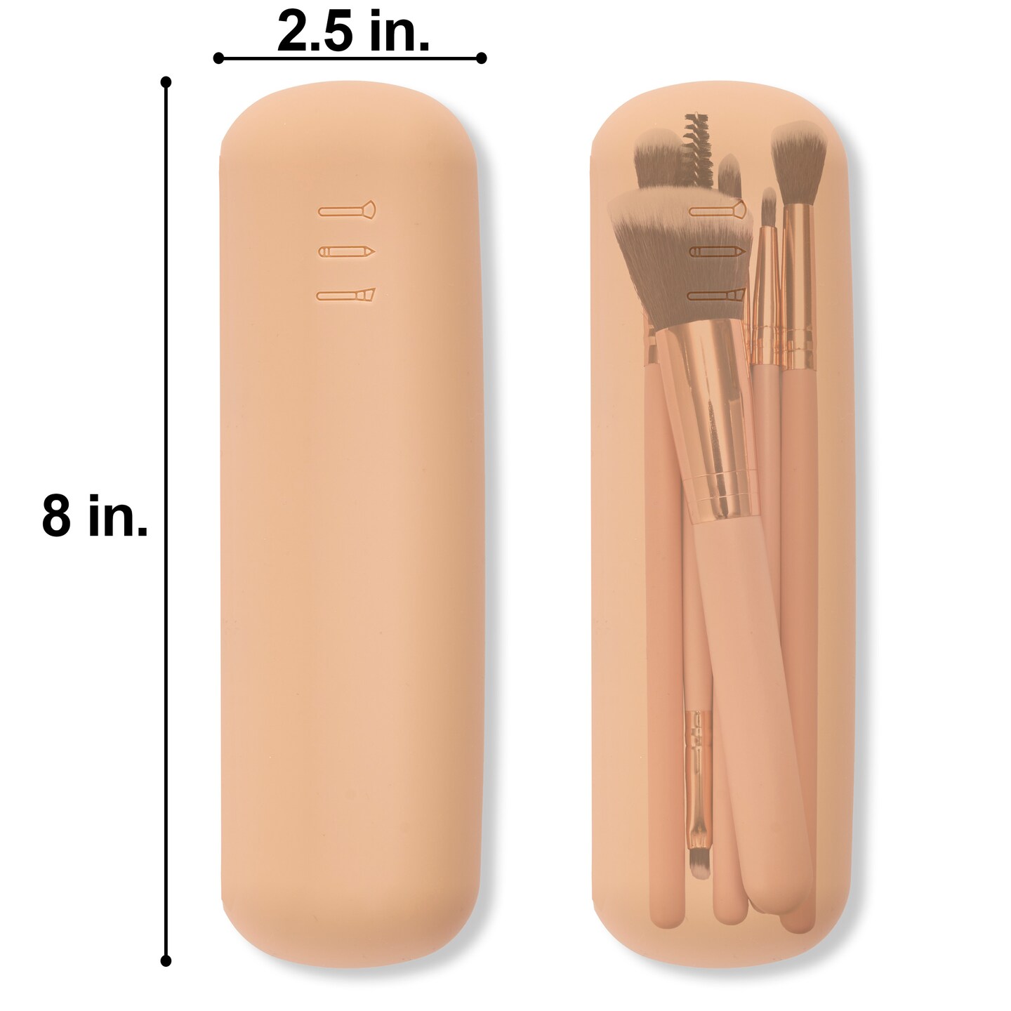 Sorbus Travel Cosmetic Makeup Brush Holder - Portable & Waterproof Silicone Organizer