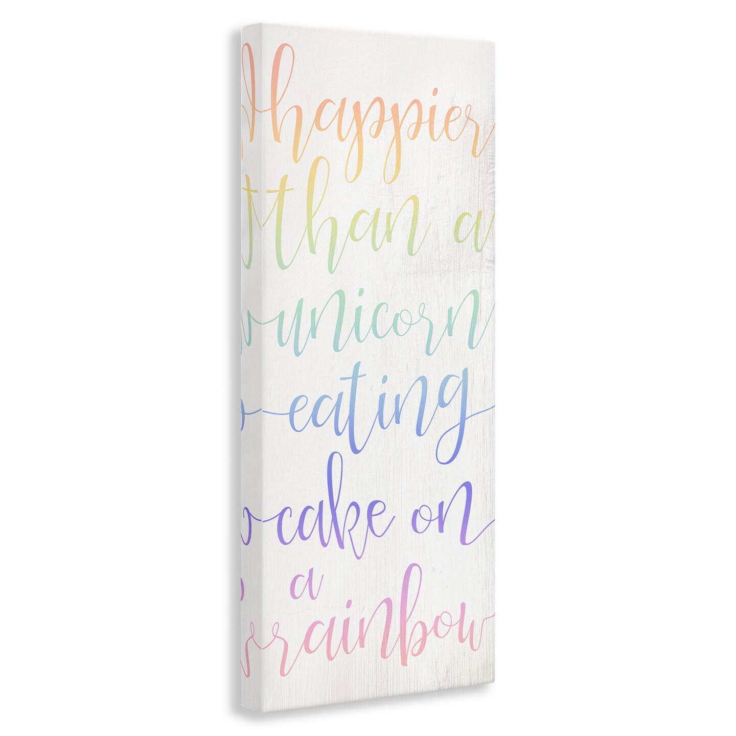 Stupell Industries Happier Than Unicorn Humor Canvas Wall Art