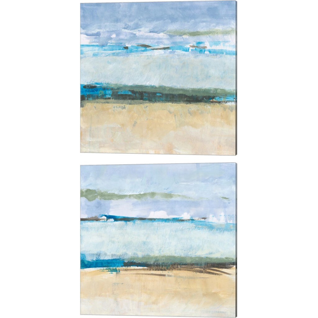 Detour A by Bronwyn Baker 14&#x22; x 14&#x22; Canvas Wall Art (Set of 2)