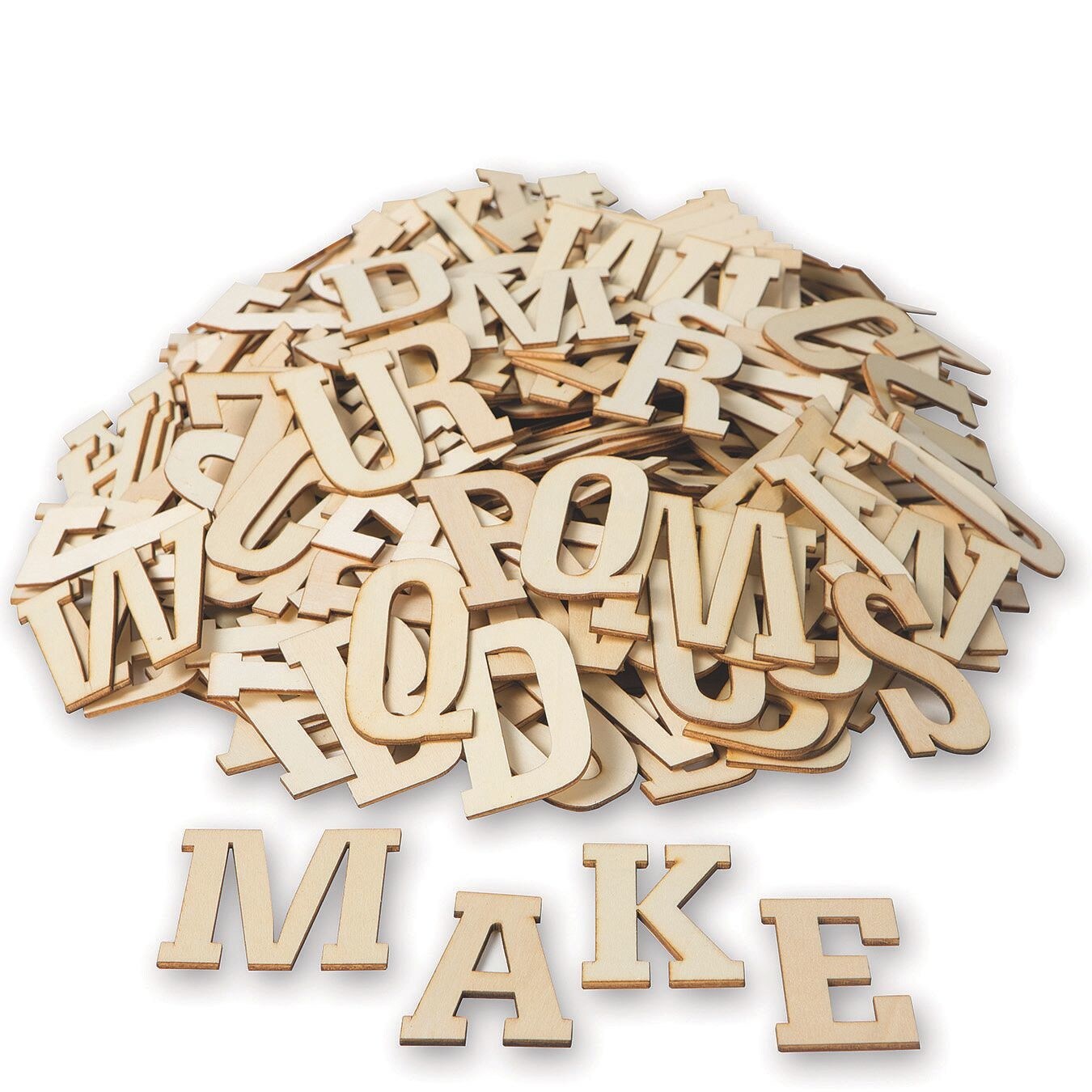 3&#x201D; Wood Craft Letters (Pack of 300)
