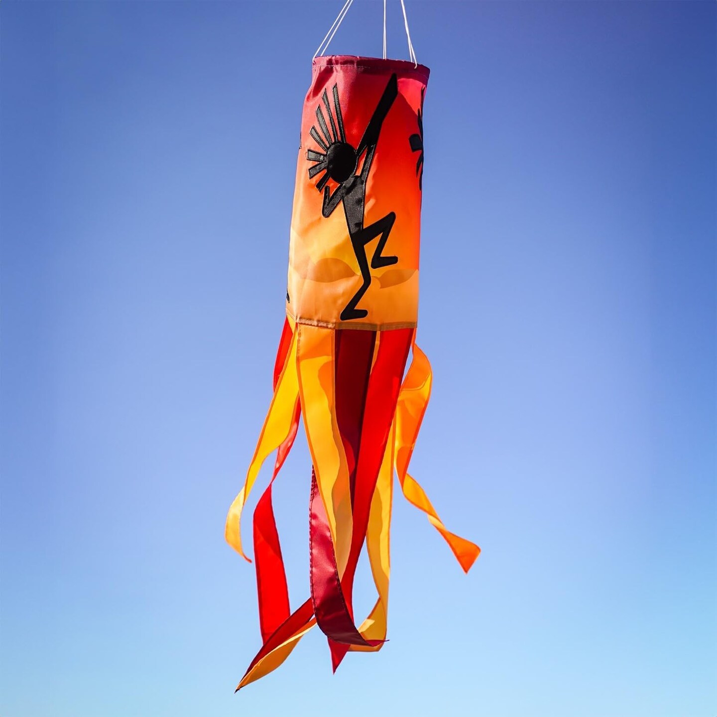 In the Breeze 5233 — Dancing Kokopelli Inspiration Windsock™ — Vibrant Southwest Outdoor Garden Décor