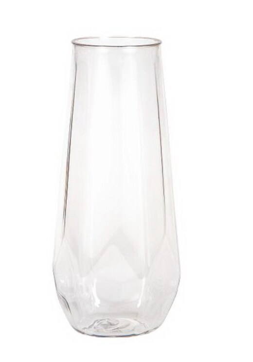 Plastic Fractal Stemless Champagne Flutes - 9oz, Reusable