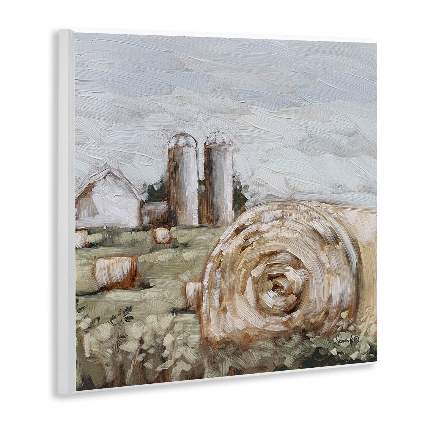 Stupell Industries Hay Bales Farmland Pasture Wall Plaque Art