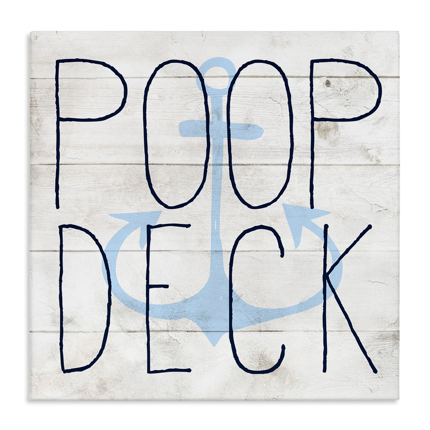 Stupell Industries Poop Deck Funny Beach House Canvas Wall Art