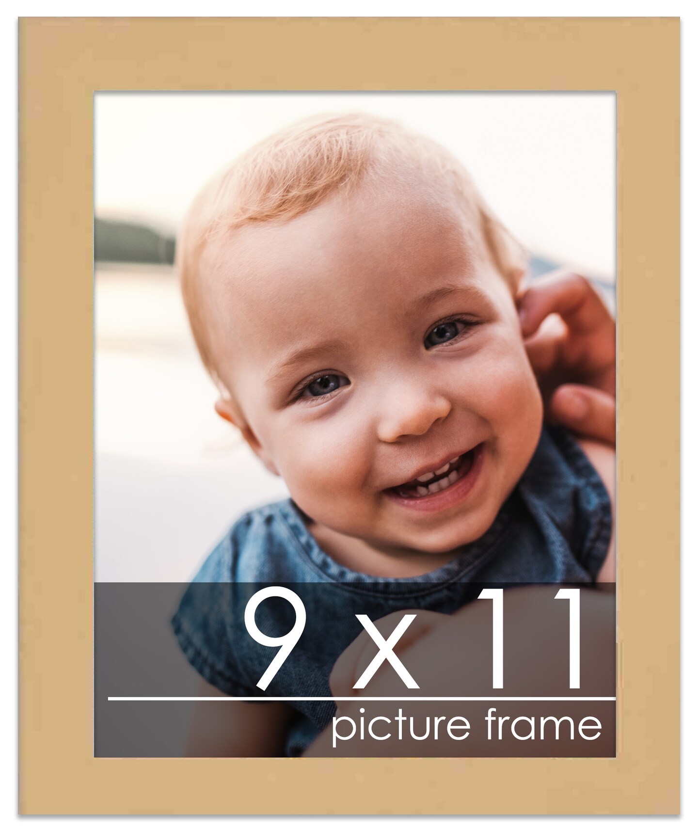9x11 Solid Wood Picture Frame with UV-Resistant Acrylic & Acid-Free Backing, Available in 6 Finishes: Matte Black, Matte White, Metallic Bronze, Silver, Natural Wood Grain & Mahogany