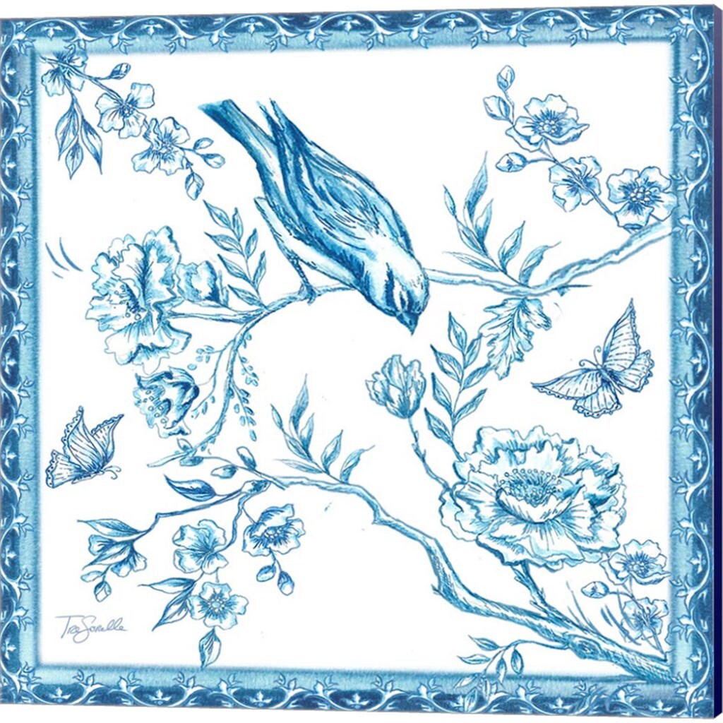 Chinoiserie Tile by Tre Sorelle Studios 14" x 14" Canvas Wall Art (Set of 2)
