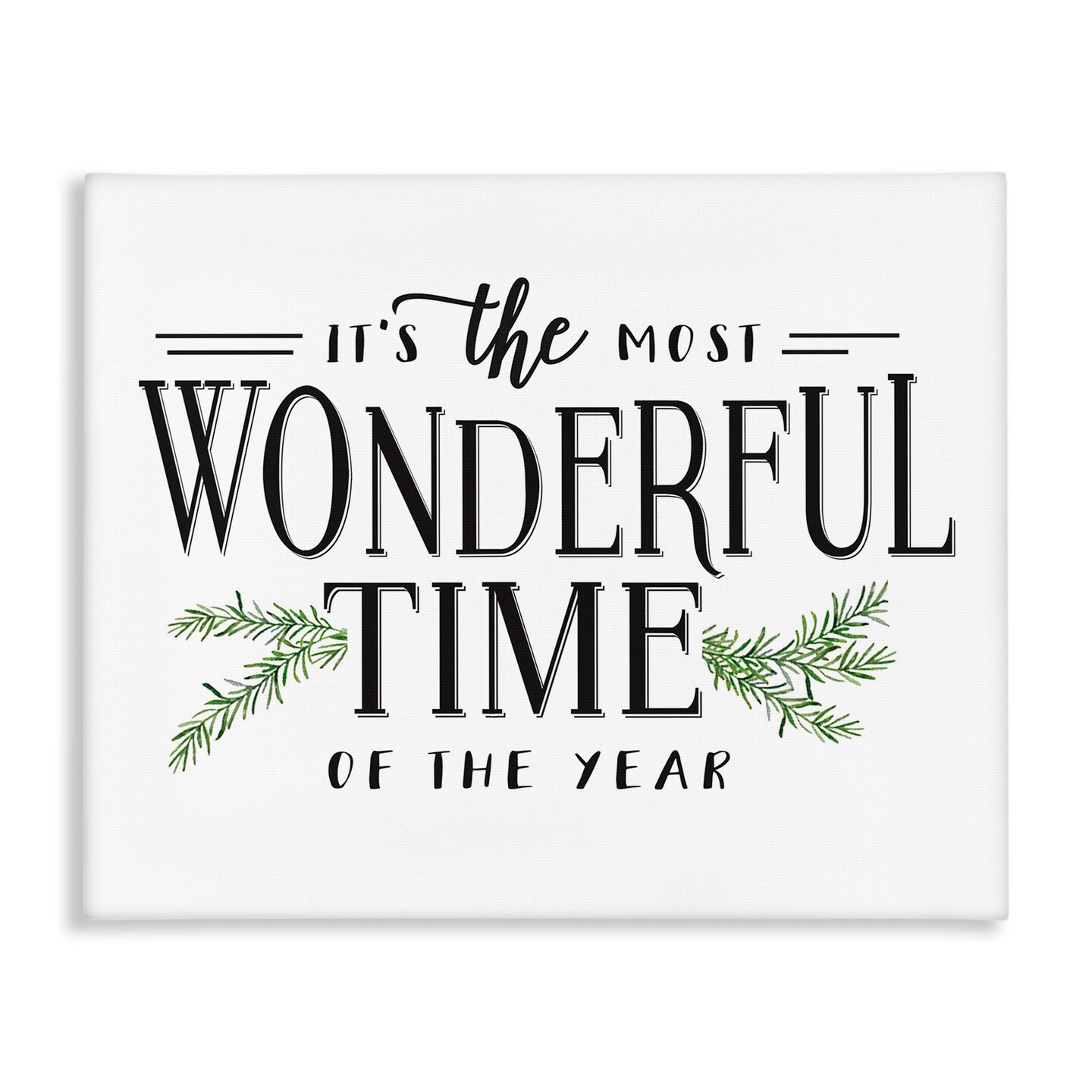 Stupell Industries Classic Vintage Christmas Phrase Canvas Wall Art
