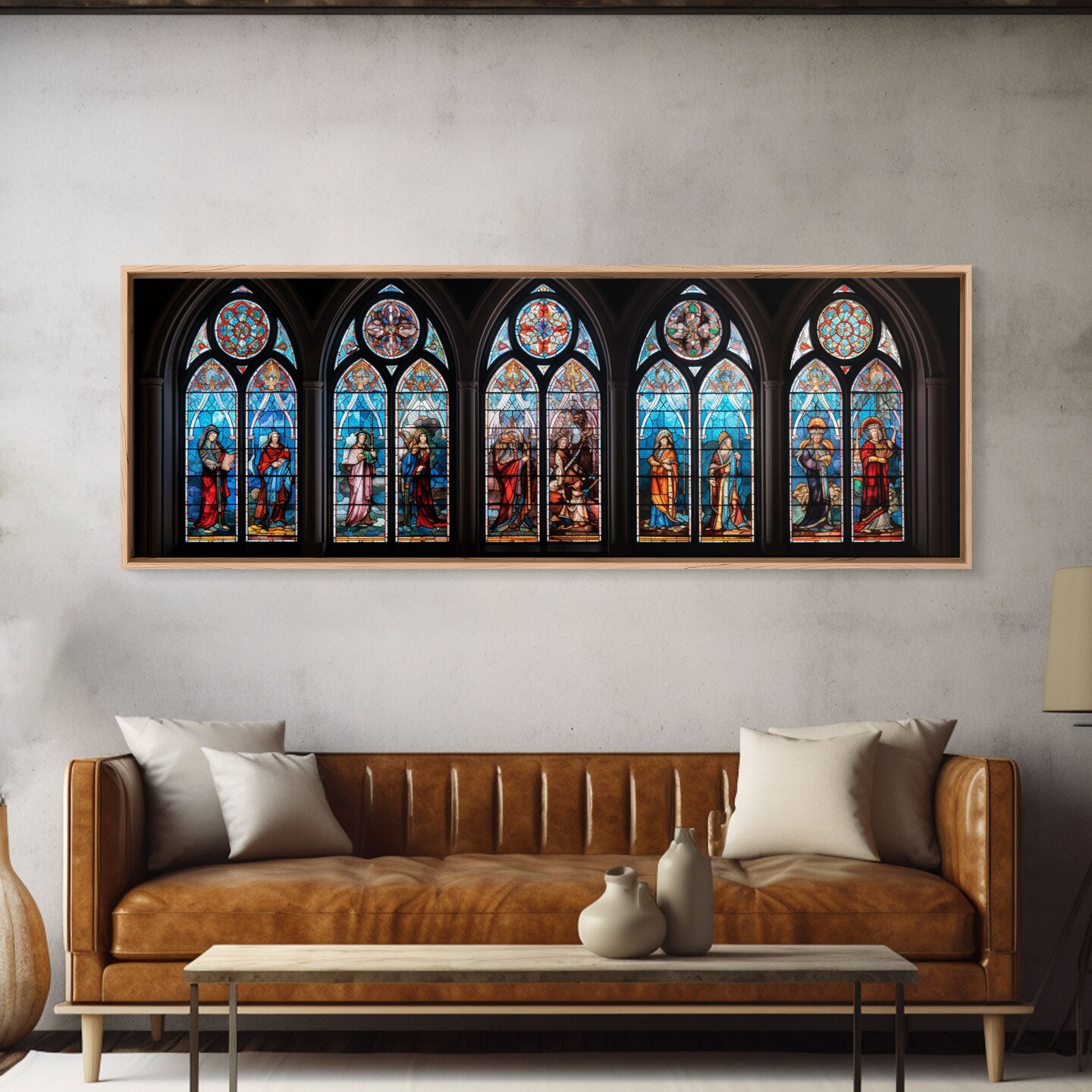 Stained Glass Windows Canvas Print, Stained Glass Painting On Canvas, Church Stained Glass Windows Fine Art Print 65-168 - image10