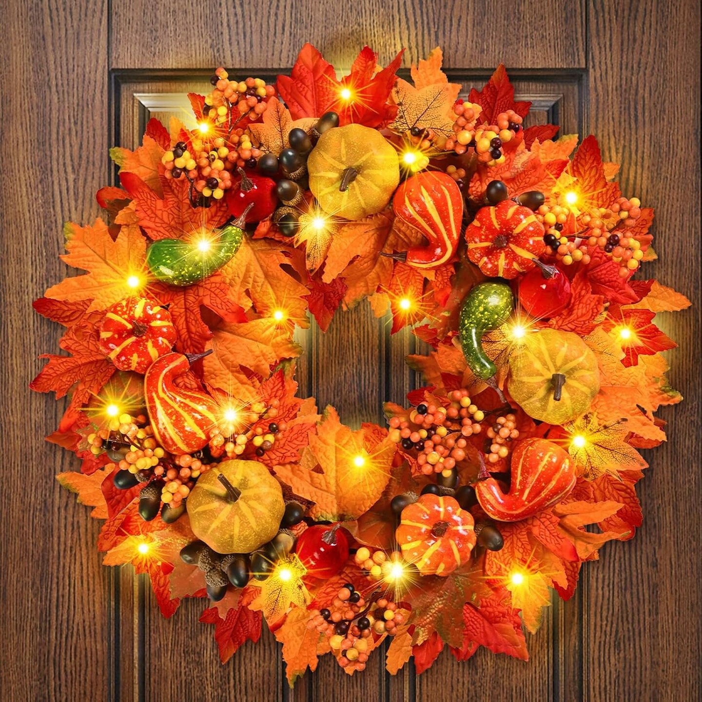 Fall Decorations - Fall Wreaths for Front Door, 20 Inch Fall Wreaths ...