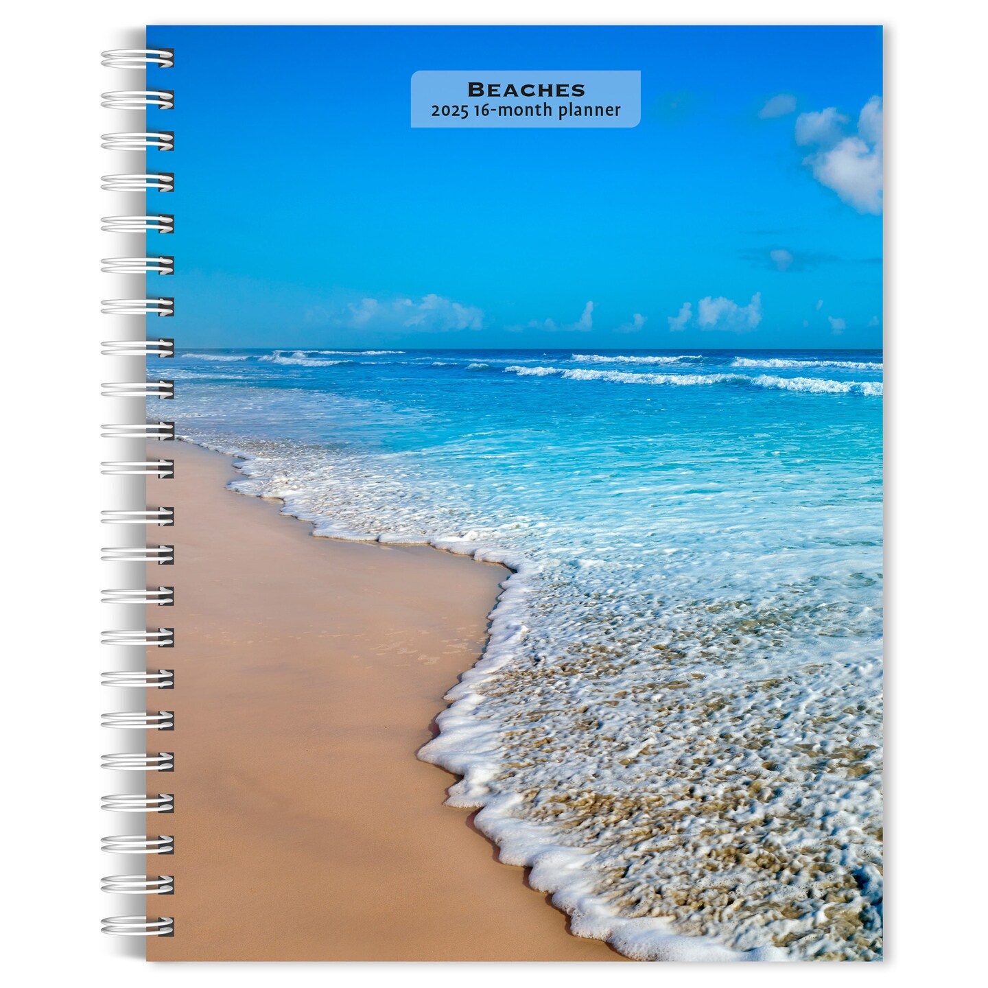 Beaches | 2025 6 x 7.75 Inch Spiral-Bound Wire-O Weekly Engagement Planner Calendar | New Full-Color Image Every Week | BrownTrout | Travel Nature Tropical