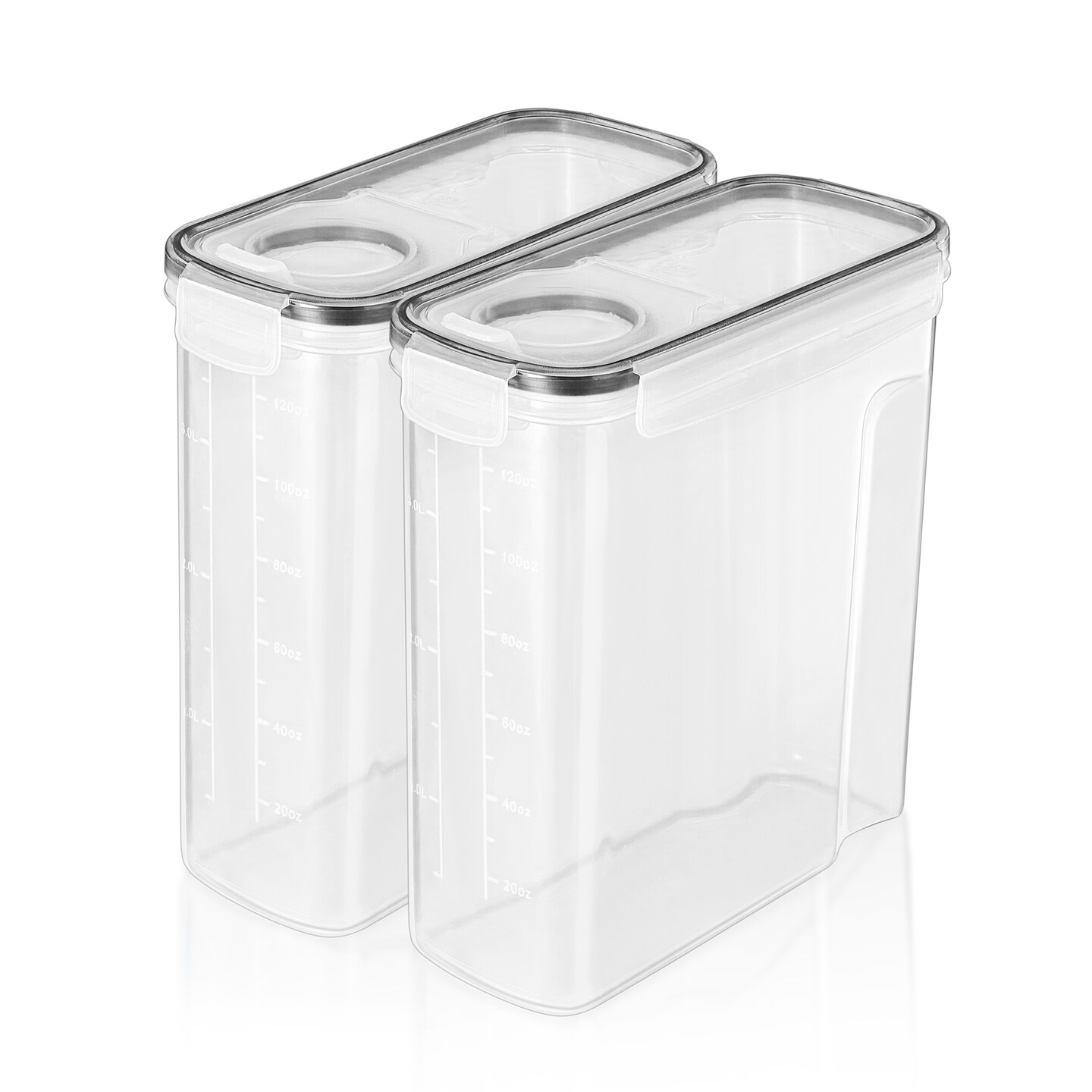 Sorbus 2 Pack Airtight Cereal Dispenser Container Set with Lids - Easy Pour, Stackable, Store Dry Food, Rice, Pasta, and More