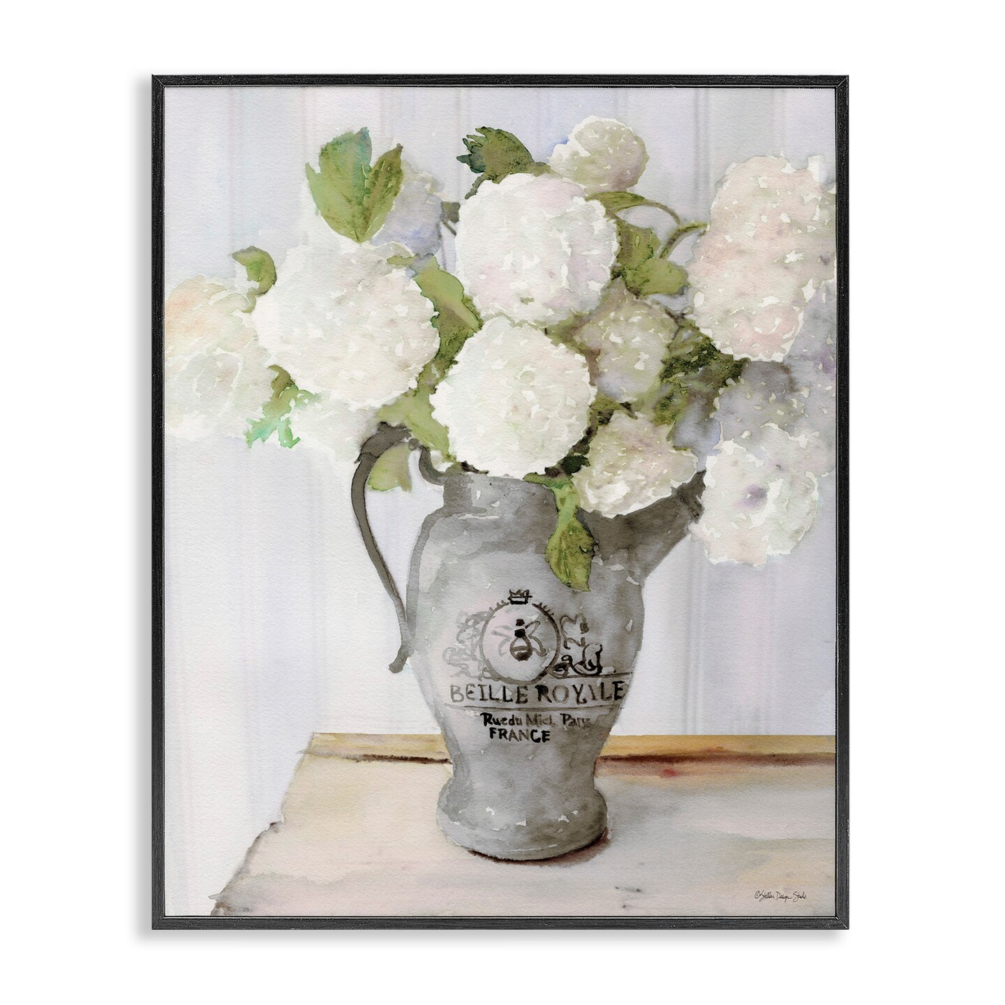 Stupell Industries Hydrangea in French Country Pitcher Framed Giclee Art