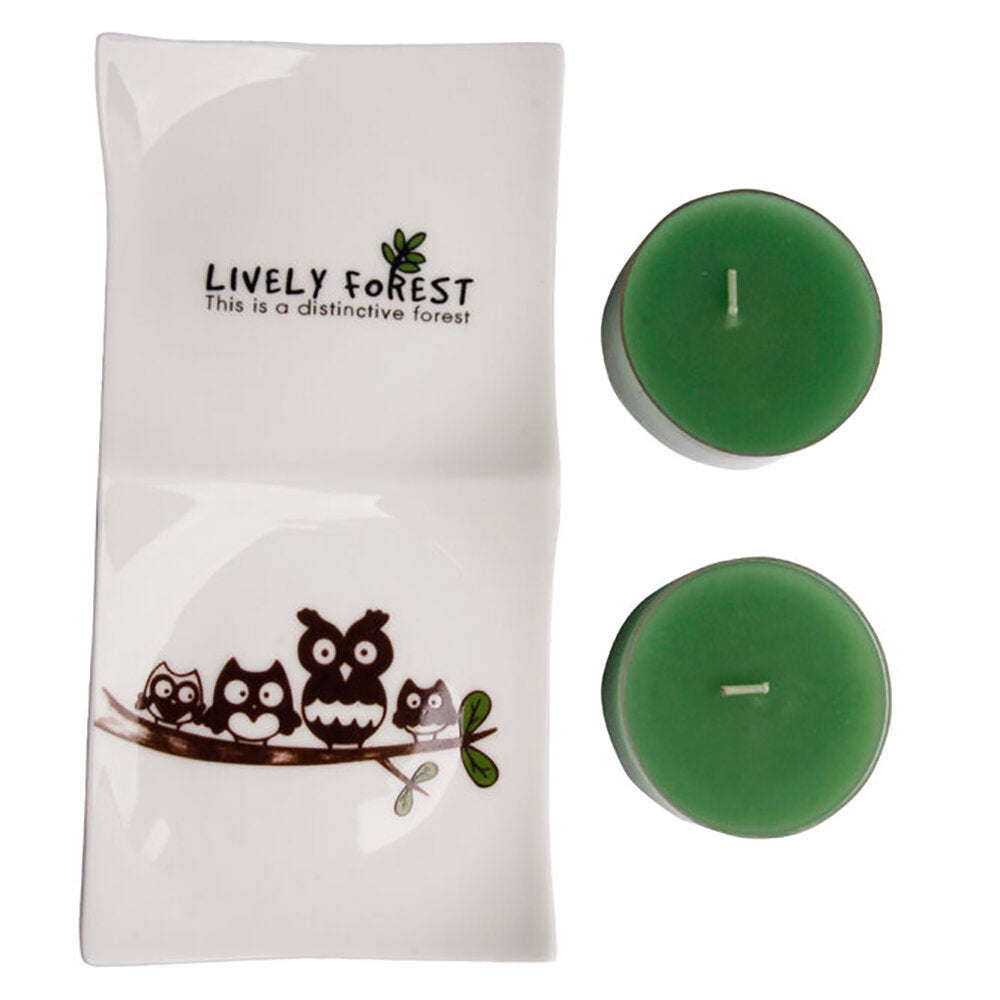 Green Tealight Candle Set