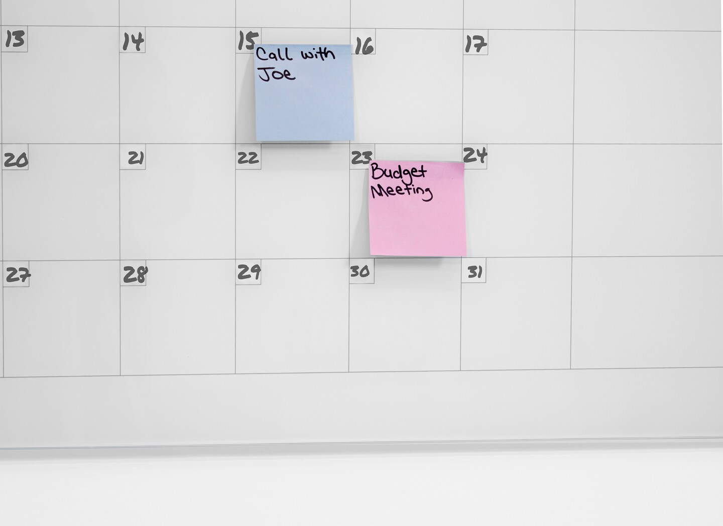 Audio-Visual Direct Magnetic Calendar Glass Dry Erase Board Set - Monthly Planner