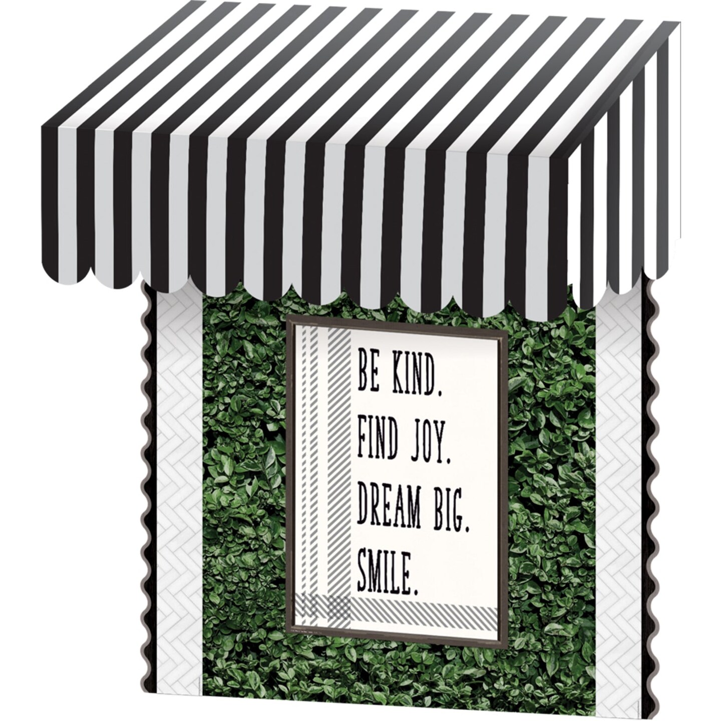 Black &#x26; White Stripes Awning