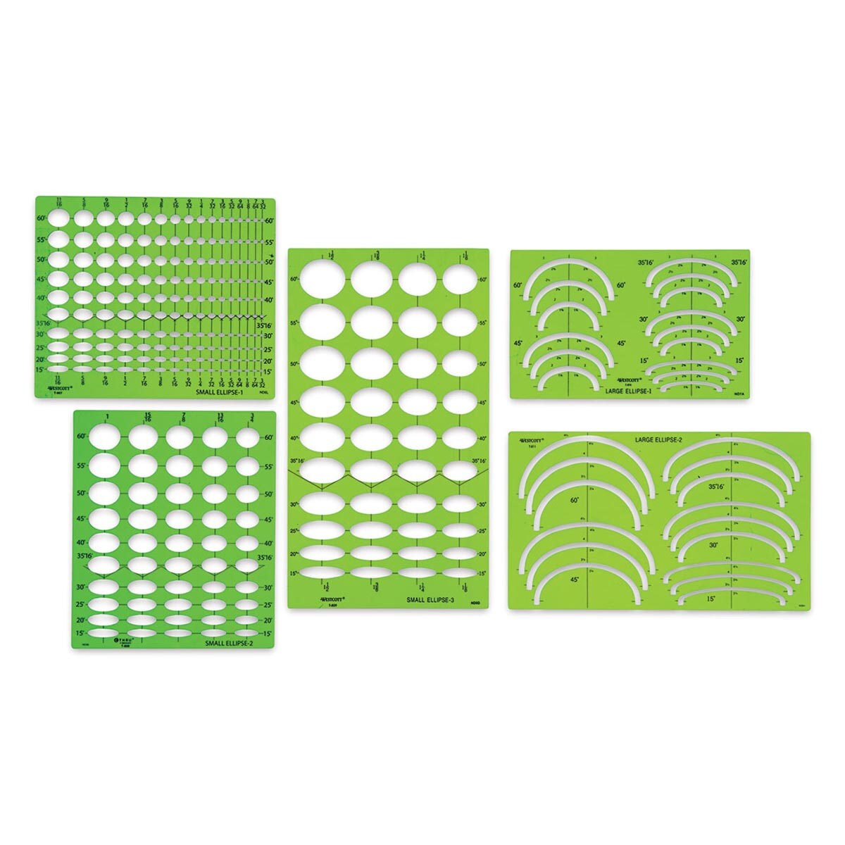 Westcott Ellipse Template - Set of 5