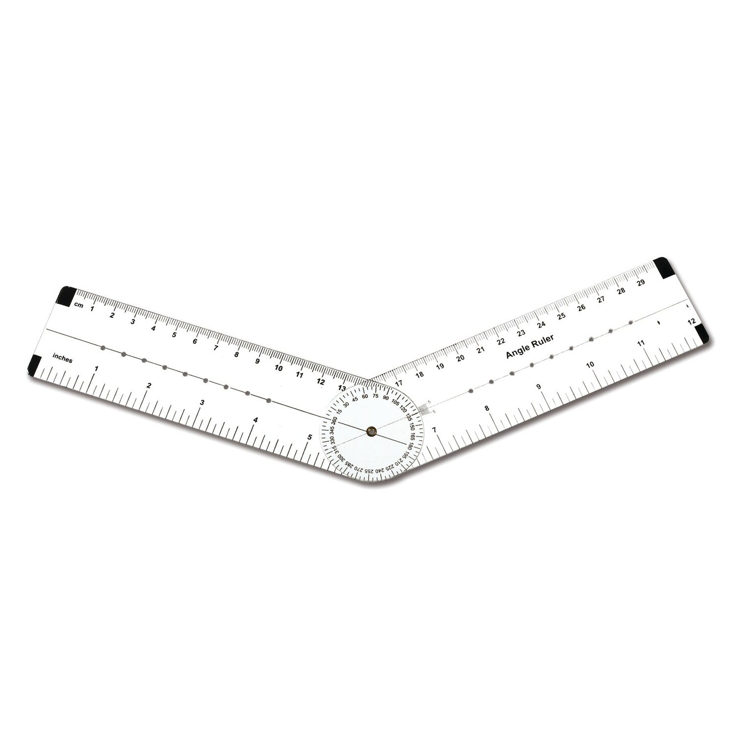 Angle Measurement Ruler - Measure Angles to 360 Degrees and Lines to 12&#x22;