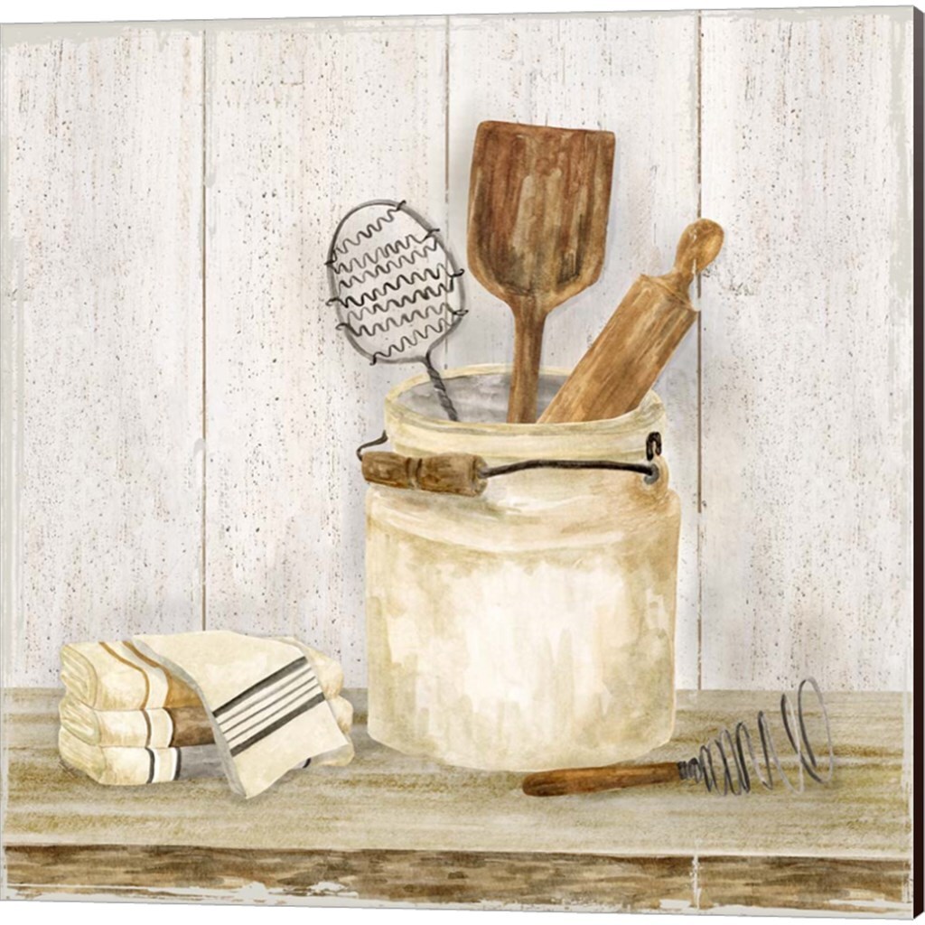 Vintage Kitchen by Tara Reed 14&#x22; x 14&#x22; Canvas Wall Art (Set of 2)