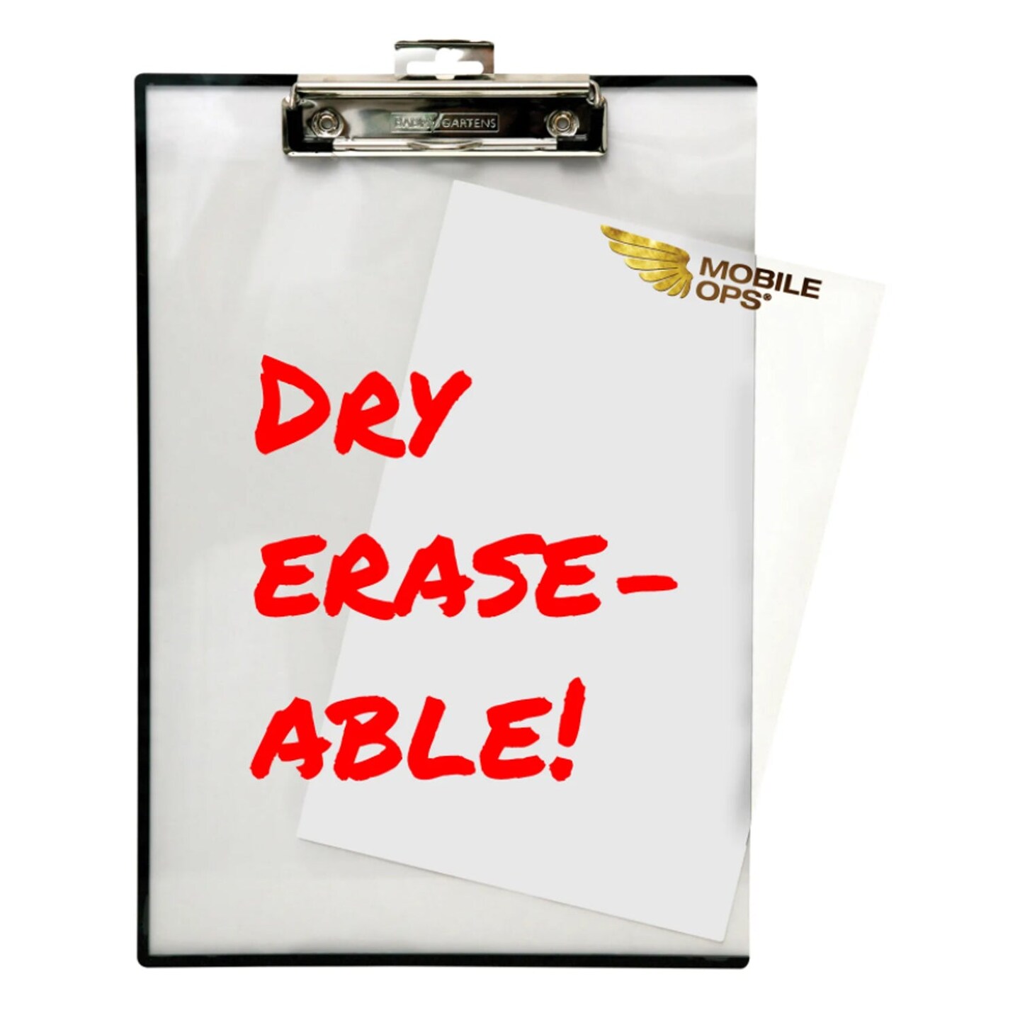 Unbreakable Quick Reference Clipboard with Dry Eraseable Transparent Protective Cover, Clear