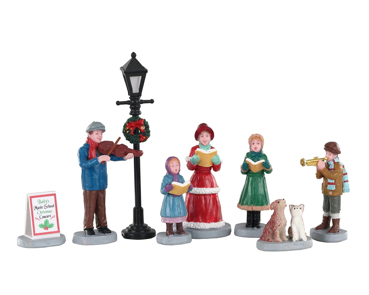 LEMAX Baily&#x27;s Music School Carolers, set of 8 #02949