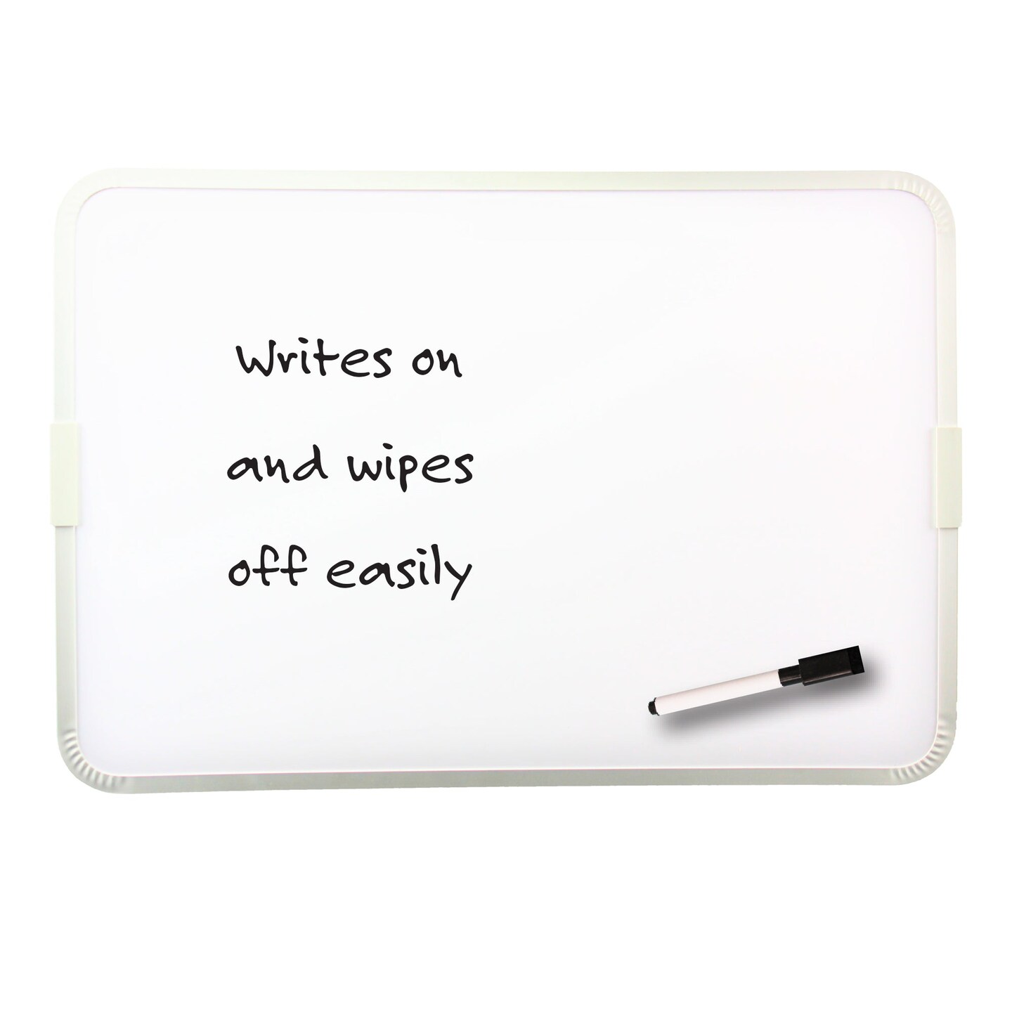Two-Sided Aluminum Framed, Magnetic Dry Erase Board w/Pen, 12&#x22; x 17.5&#x22;