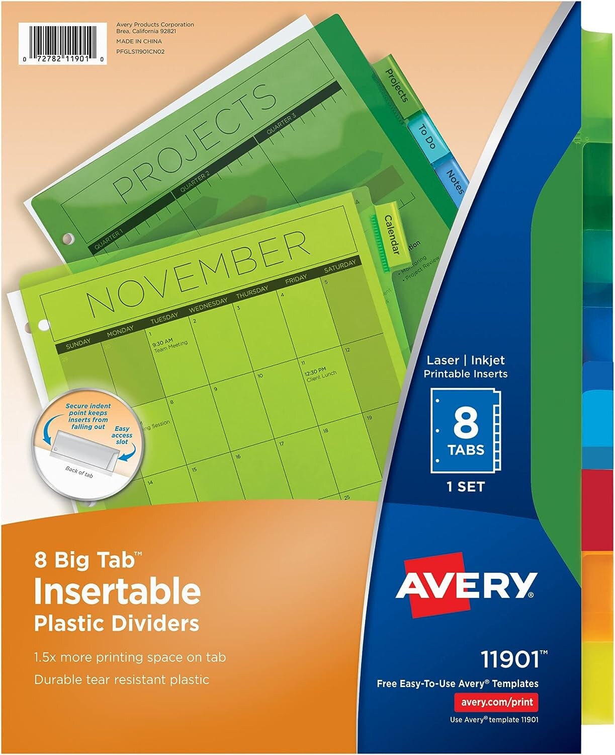 Dividers for 3 ring binders 8 tab binder dividers plastic binder
