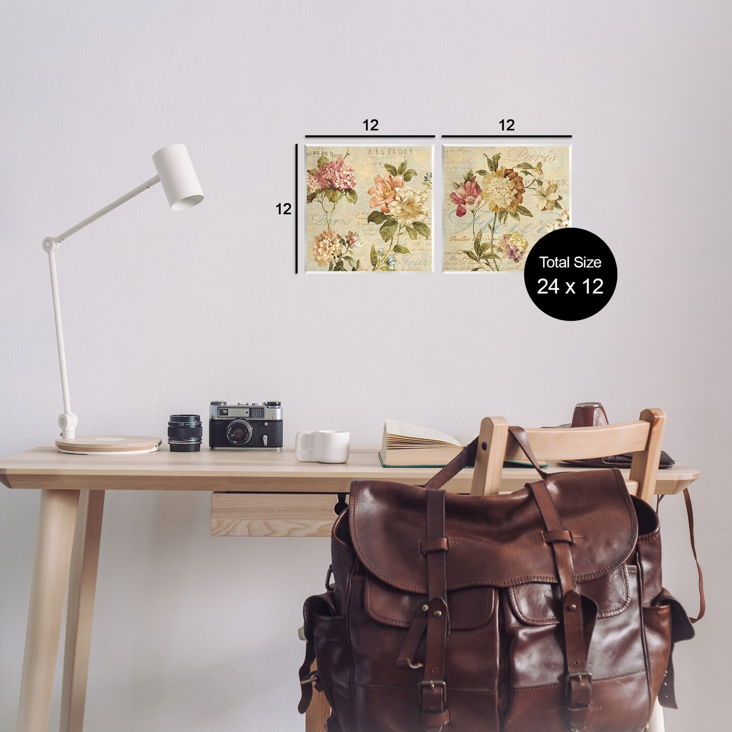 Stupell Industries Vintage French Floral with Script Wall Plaque Art