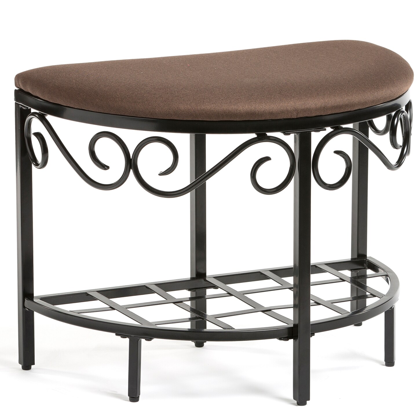 Mango Steam Half Moon Shoe Bench, Vanity Bench