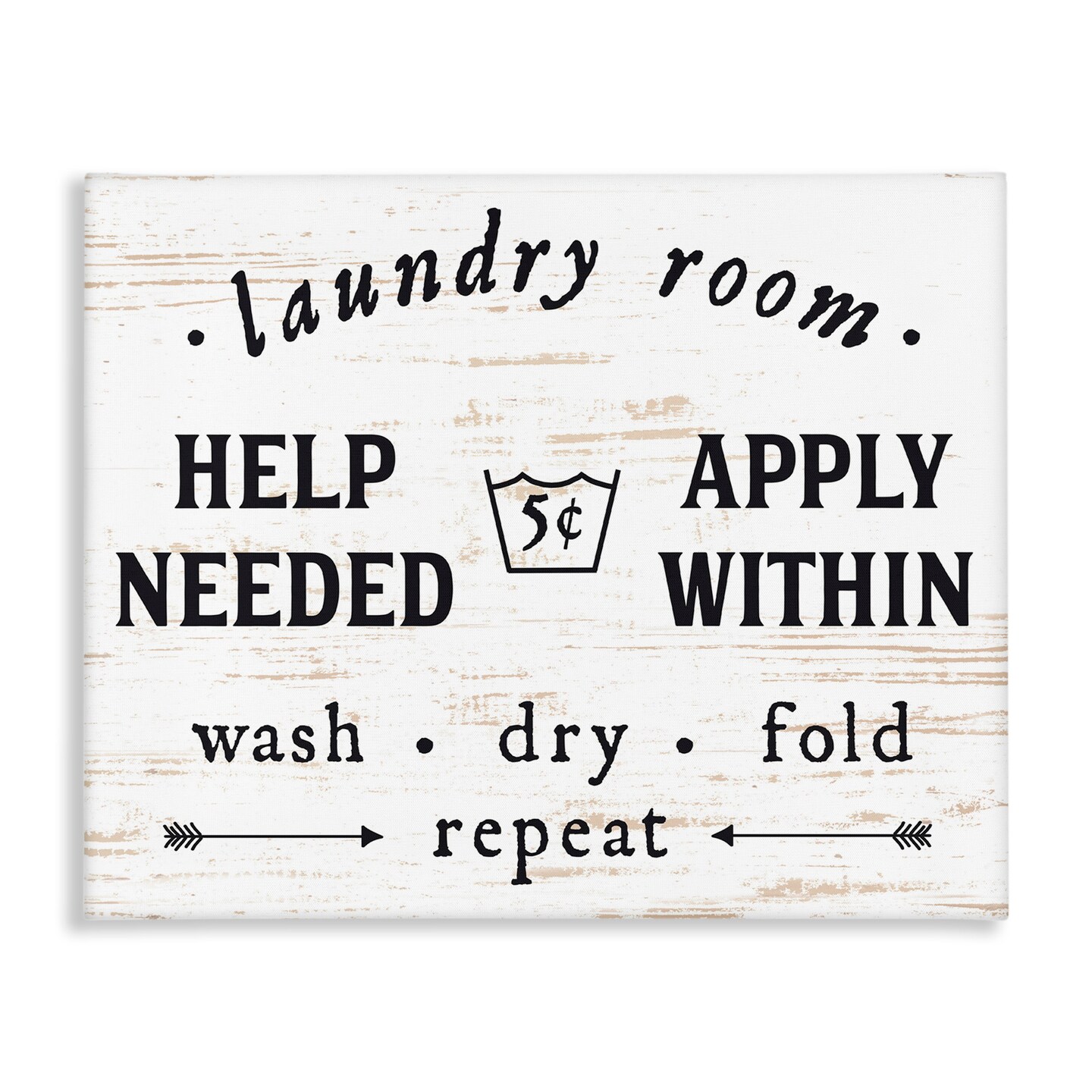 Stupell Industries Laundry Room Help Needed Canvas Wall Art