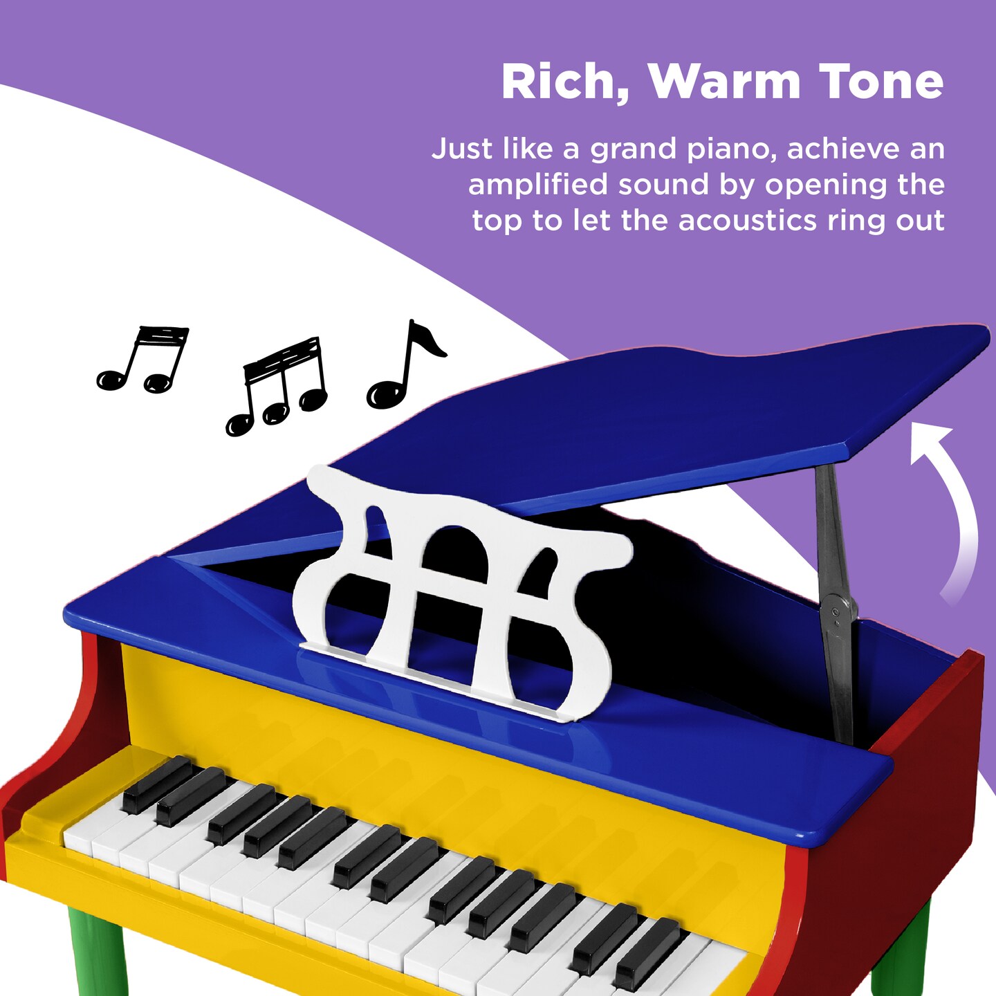 Best Choice Products Kids Classic 30-Key Mini Piano w/ Lid, Bench, Folding Music Rack, Song Book, Stickers
