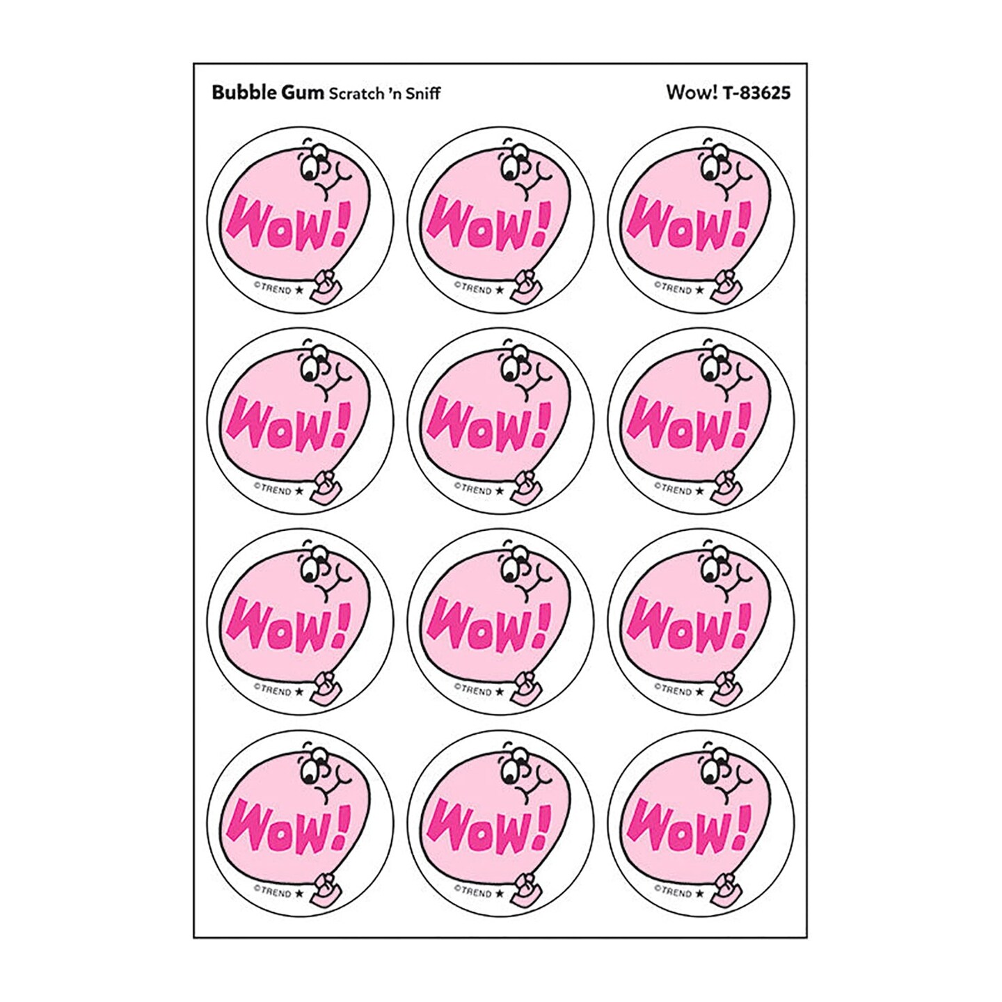 Stickers 24ct Wow Bubble Gum