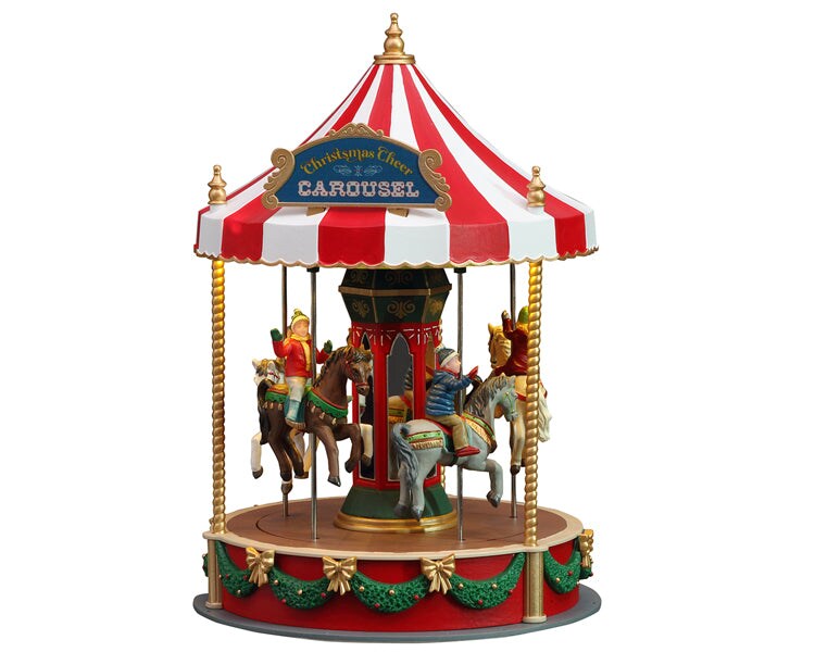 LEMAX Christmas Cheer Carousel, Battery Operated (4.5V) #14821