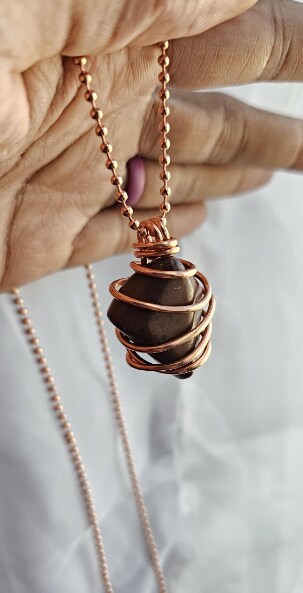 Mahogany Obsidian Natural Stone Necklace offers • Bohemian Inspired Jewelry